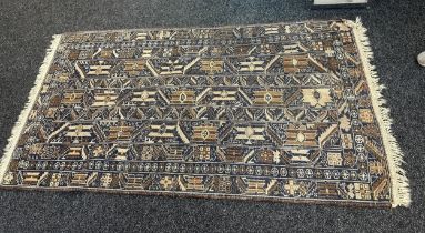 Vintage lounge rug measures approximately 81 inches long 43 inches wide