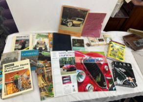 Selection of vintage books includes motor, sports etc