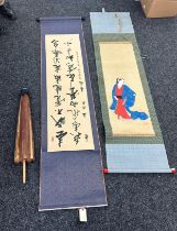 Chinese scrolls/ 1 umbrella
