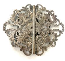 Antique silver nurses buckle