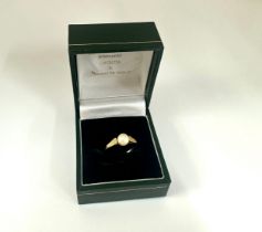 Unmarked 14ct gold pearl ring