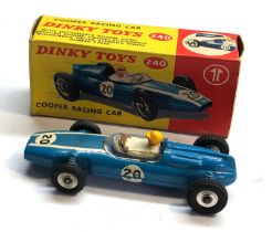 Original boxed dinky cooper racing car as shown condition