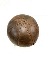Vintage leather medicine ball