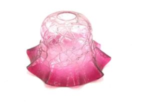 Small victorian glass shade 4 inches tall 6 inches wide