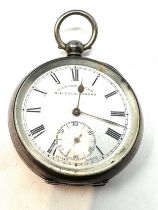 STERLING SILVER Cased Gents Vintage POCKET WATCH Key-wind Working