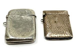 2 antique silver vesta cases