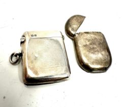 2 antique silver vesta cases