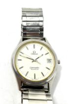 Vintage stainless steel omega Seamaster quartz gents wristwatch cal 1337 the watch is not ticking