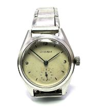 Vintage Leonidas CS(i) Civil Service India 1940's Military Gents Watch the watch is ticking