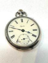 STERLING SILVER Cased Gents Vintage POCKET WATCH Hand-wind Working