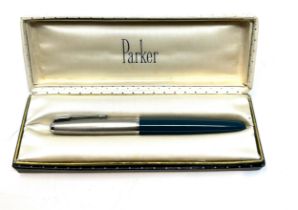 boxed vintage parker 51 fountain pen Dip Tested & WRITING In vintage condition Signs of use & ink