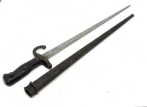 Antique French 1875 Chassepot sword bayonet with scabbard