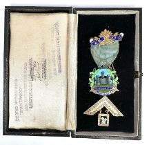 Boxed Silver Masonic Masters Jewel Lodge No. 8162
