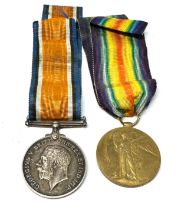 WW.1 Medal Pair & Original Ribbons Named. 4339 Pte. A. Turner. Leicester Regt. Items in antique