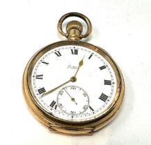 LIMIT Rolled Gold Gents Open Face POCKET WATCH Hand-wind Working