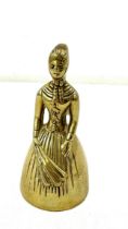 Vintage brass lady bell with feet