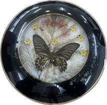 Vintage Alora wall plaque measures approximately 12 inches diameter