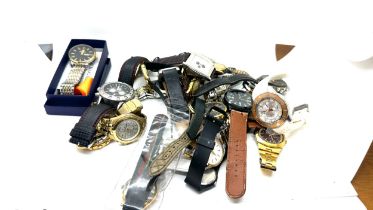 Selection of 26 assorted watches includes Skagen, Rotary, Pulsar etc, untested