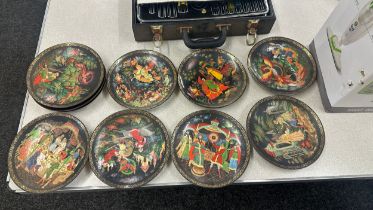 Selection of hand painted oriental plates