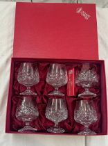 Set of 6 Schott Zwiesel Germany brandy glasses in original box
