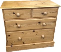 2 over 2 pine chest of drawers 32 inches tall 36 inches wide 18 inches depth