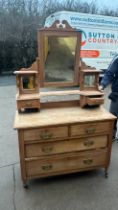 2 over 2 satin wood dressing table measures approximately