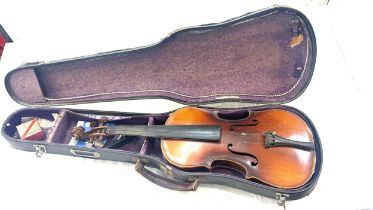 Cased modern Violin