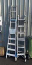 Several sets of ladders