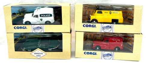 Selection of boxed Corgi classic vehicles to include E type Jag soft top 98120, Morris Minor