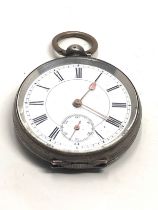 Antique silver open faced pocket watch the watch is not ticking no warranty given