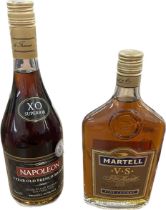 Napoleon 3 year old french brandy and martell