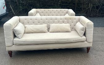 3 and a 2 seater sofas, in need of a clean