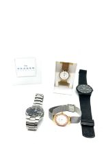 Selection of assorted gents wrist watches includes Skagen, Seiko etc, untested