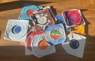 Selection of assorted 45s includes BBC, Nat king cole, billy joe spears etc