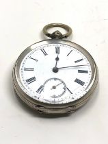 Antique silver open faced pocket watch the watch is not ticking no warranty given