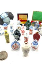 Selection of oriental items includes scent bottles, miniature vases etc