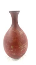 Antique red vase, height 10 inches