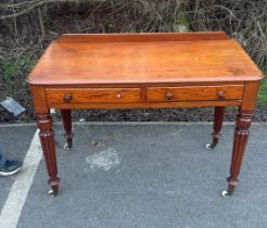 Victorian mahogany 2 draw desk measures approximately 42 inches wide 31 inches tall 22 inches depth