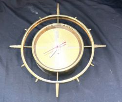 Vintage retro brass nautical clock