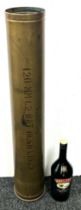 Large Military brass shell case 120ml approx measures 79 cm high