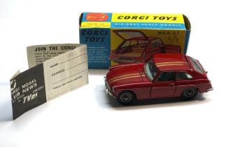 Original boxed corgi 327 M.G.B G.T in good as shown condition please see images for condition