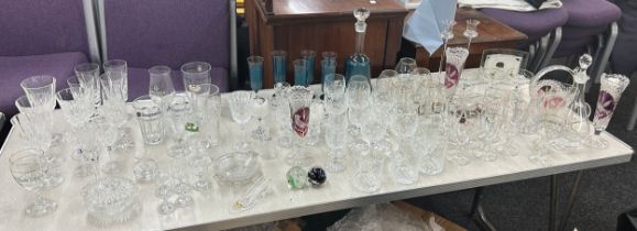 large selection of vintage and later glassware