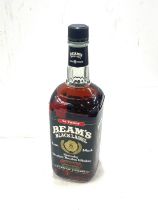 Bottle of Jim Beams Black label kentucky whiskey