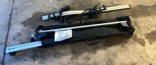 Audi cycle rack and roof bars, thule