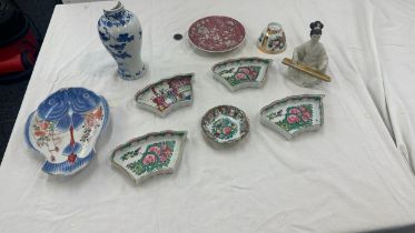 Selection of oriental chinese pottery