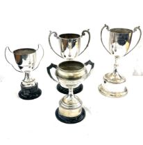 Selection of 4 silver plated trophies