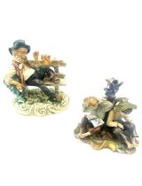 2 Vintage capodimonte figures, A/F