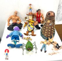 Selection of toys includes WWE, Toy story, tweenies, dr who etc