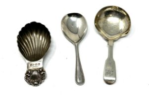 3 x silver caddy spoons
