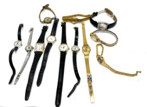 selection of vintage ladies wristwatches inc quartz & manual wind sekonda lorus accurist verity